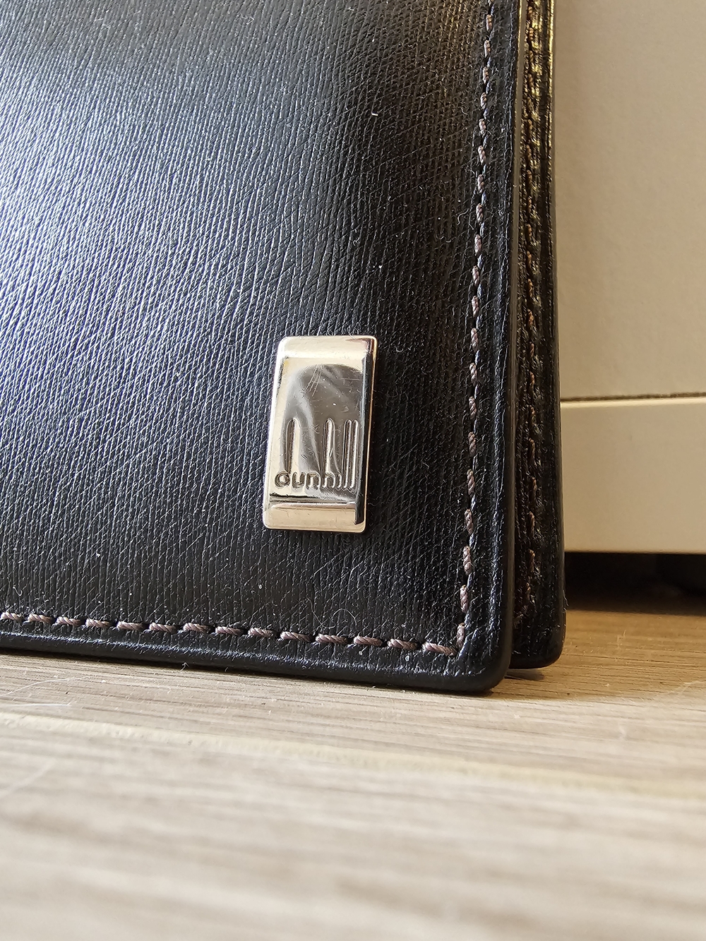 Dunhill Black Leather Bifold Wallet
